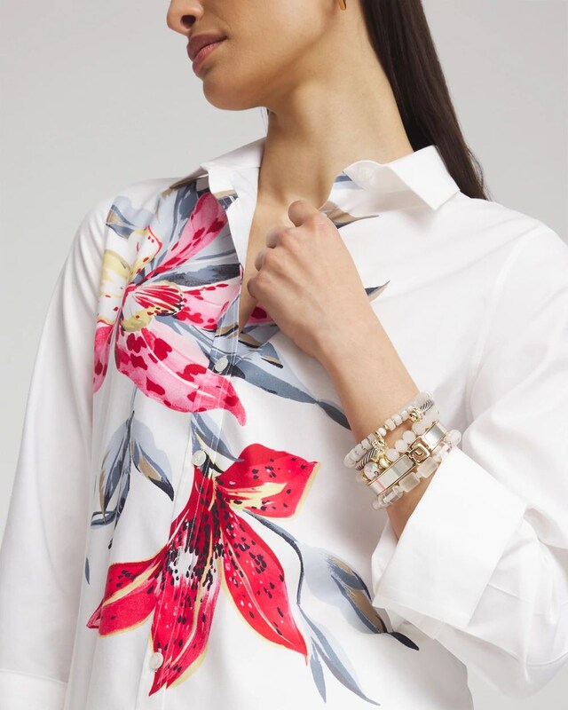 No Iron Stretch Floral Shirt - image 4